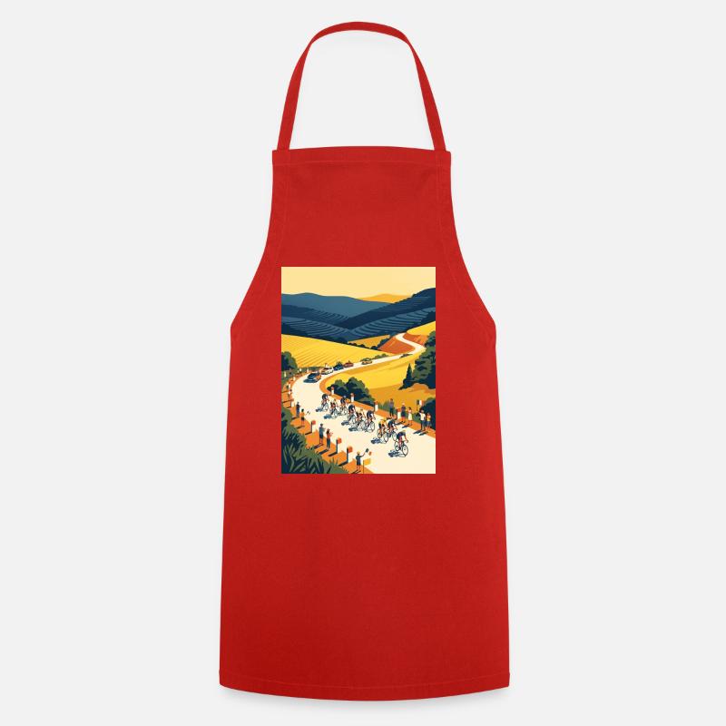 Étape d’or — Souvenir du cyclisme - Tablier de cuisine - rouge
