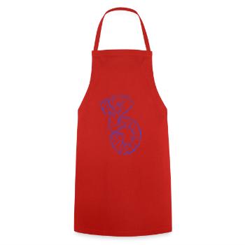 Numéro 3 préféré - Tablier de cuisine - rouge - Devant - AI Model Male 185 dark (185cm)