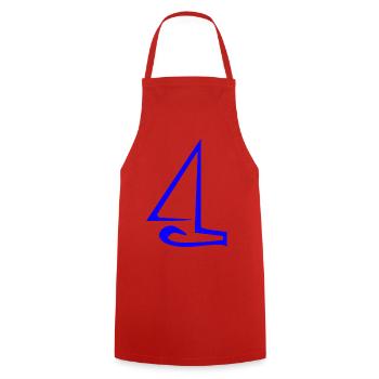 Voile - Tablier de cuisine - rouge - Devant - AI Model Male 185 dark (185cm)