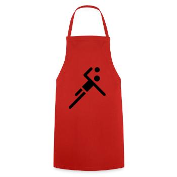 Handball - Kochschürze - Rot - Vorne - AI Model Male 185 dark (185cm)