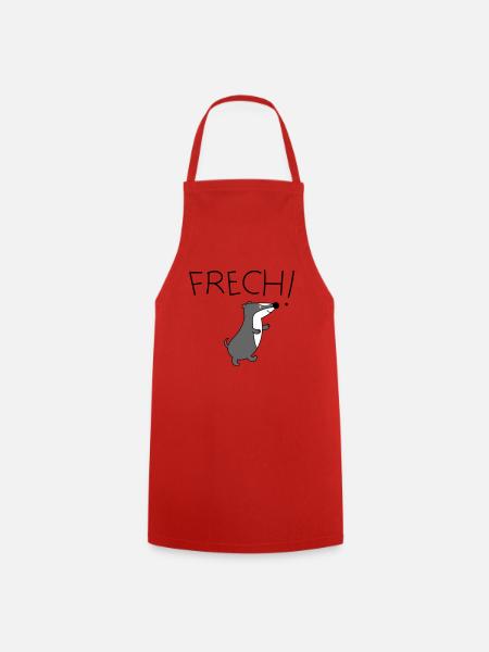 Dachs frech - Kochschürze - Rot