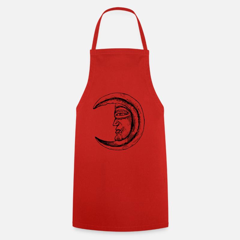 Face de Lune - Tablier de cuisine - rouge