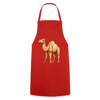 Stylish camel design, Exotic motif for - Cooking Apron - red - Front - AI Model Male 185 dark (185cm)