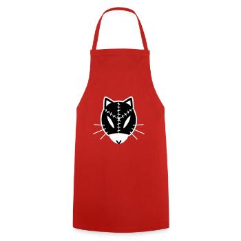 Catkuroeil - Cooking Apron - red - Front - AI Model Male 185 dark (185cm)