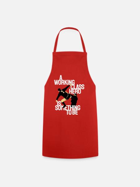 Working Class Hero (Eric Cantona) - Cooking Apron - red