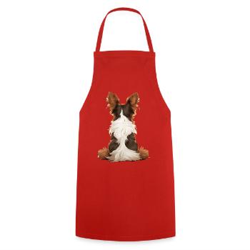 Papillon - Kochschürze - Rot - Vorne - AI Model Male 185 dark (185cm)