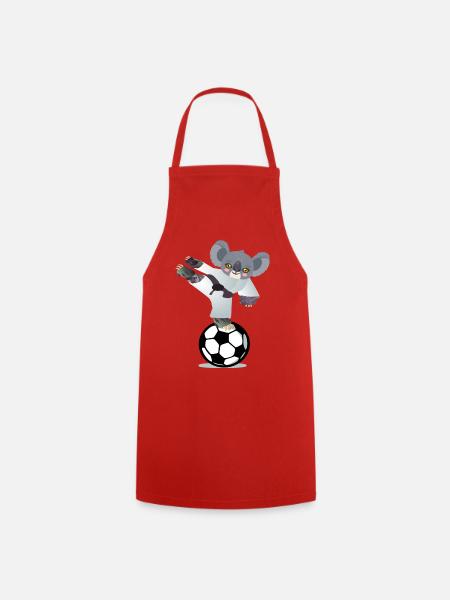 JUGADOR DE FÚTBOL JUDO KARATE ATLETA - Delantal de cocina - rojo