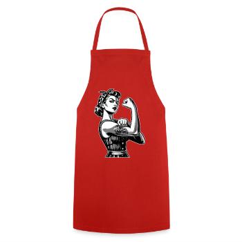 Femme Cool Fort Rockabilly Style Cadeau Graphique - Tablier de cuisine - rouge - Devant - AI Model Male 185 dark (185cm)