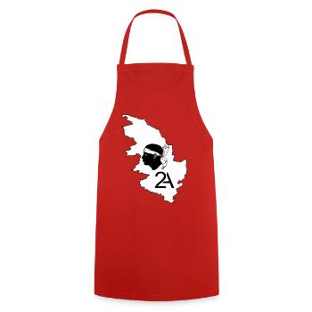 Corse du sud - Tablier de cuisine - rouge - Devant - AI Model Male 185 dark (185cm)