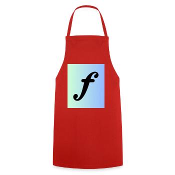 Forte - Musique de fond Sign On - Tablier de cuisine - rouge - Devant - AI Model Male 185 dark (185cm)
