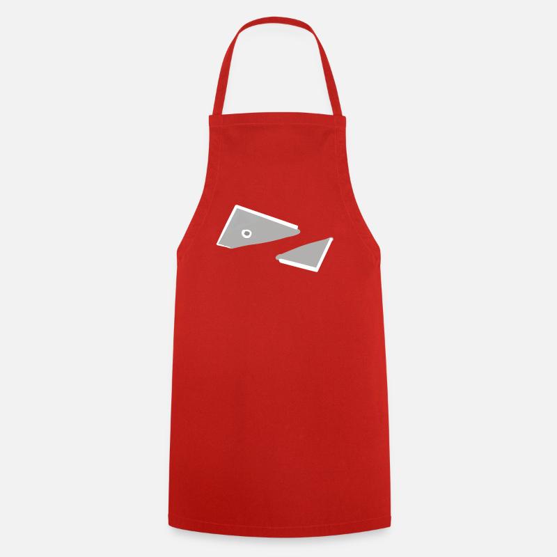 Abstract Fish Monochrome Triangles  - Cooking Apron - red