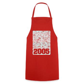 2005 - Tablier de cuisine - rouge - Devant - AI Model Male 185 dark (185cm)