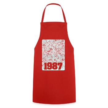 Figure 1987 - Tablier de cuisine - rouge - Devant - AI Model Male 185 dark (185cm)
