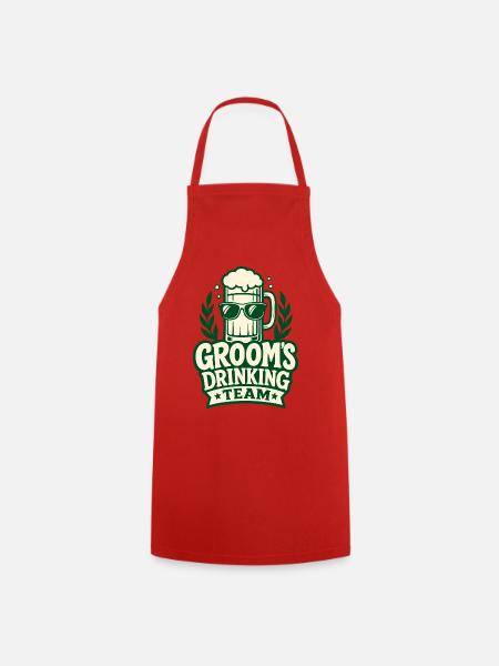 Groom's Drinking Team - Kochschürze - Rot