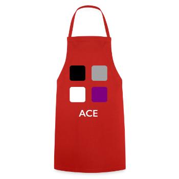 asexuelle Bäckerei - Kochschürze - Rot - Vorne - AI Model Male 185 dark (185cm)