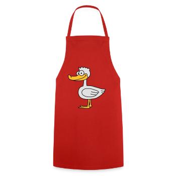Duck - Cooking Apron - red - Front - AI Model Male 185 dark (185cm)