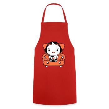 Duck Gamer Gaming Controller Headset Chair Sitting - Cooking Apron - red - Front - AI Model Male 185 dark (185cm)