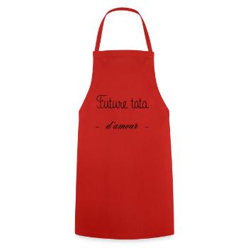FUTURE TATA D AMOUR - Tablier de cuisine - rouge - Devant - AI Model Male 185 dark (185cm)