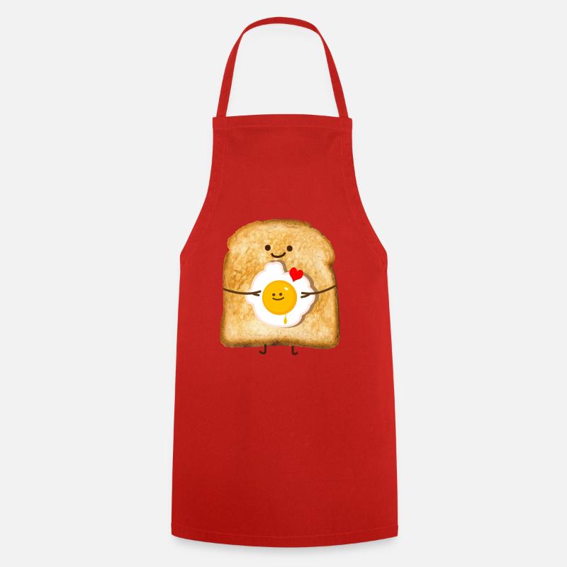 Toast and egg - Cooking Apron - red