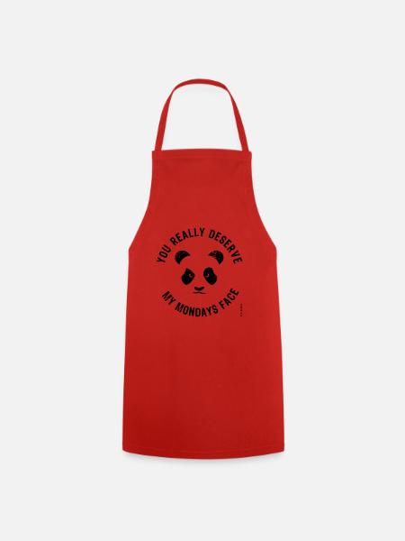 Visage du lundi - Tablier de cuisine - rouge