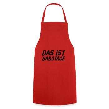 wir wurden sabotiert - Kochschürze - Rot - Vorne - AI Model Male 185 dark (185cm)