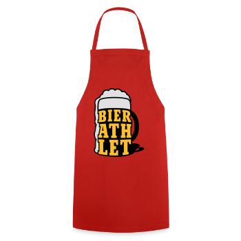 Bierathlet | Beer | Bier - Tablier de cuisine - rouge - Devant - AI Model Male 185 dark (185cm)