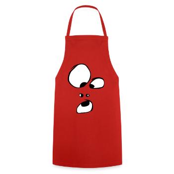 Puissant! Visage Fantôme Fantôme Halloween Bande Dessinée - Tablier de cuisine - rouge - Devant - AI Model Male 185 dark (185cm)
