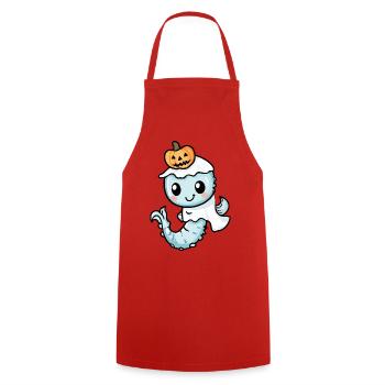 Hippocampe Halloween fantôme - Tablier de cuisine - rouge - Devant - AI Model Male 185 dark (185cm)