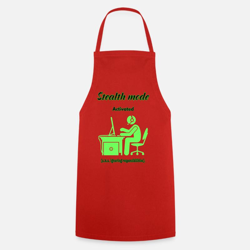 Mode furtif actif - Tablier de cuisine - rouge