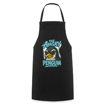 Der ärgerliche Pinguin - Kochschürze - Schwarz - Vorne - AI Model Male 185 dark (185cm)
