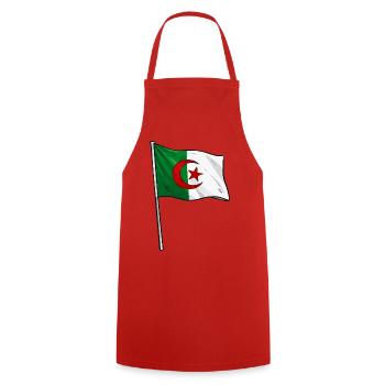 Algerian flag - Cooking Apron - red - Front - AI Model Male 185 dark (185cm)