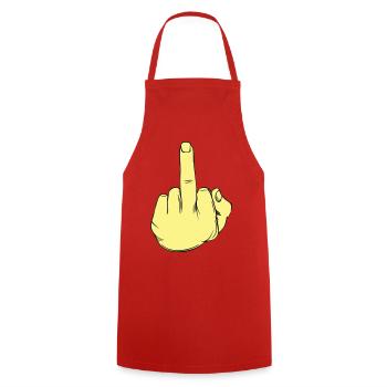 Stinky Finger Illustration - Cooking Apron - red - Front - AI Model Male 185 dark (185cm)