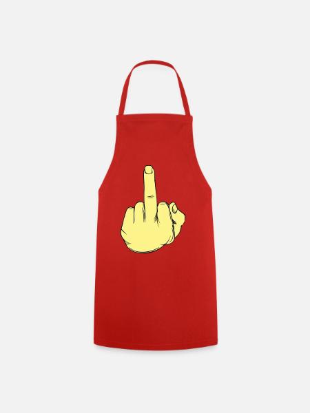 Stinkefinger Illustration - Kochschürze - Rot
