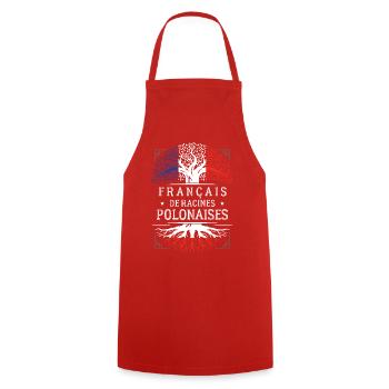 Francais De Racines Polonaises T-Shirt Cadeau H... - Tablier de cuisine - rouge - Devant - AI Model Male 185 dark (185cm)