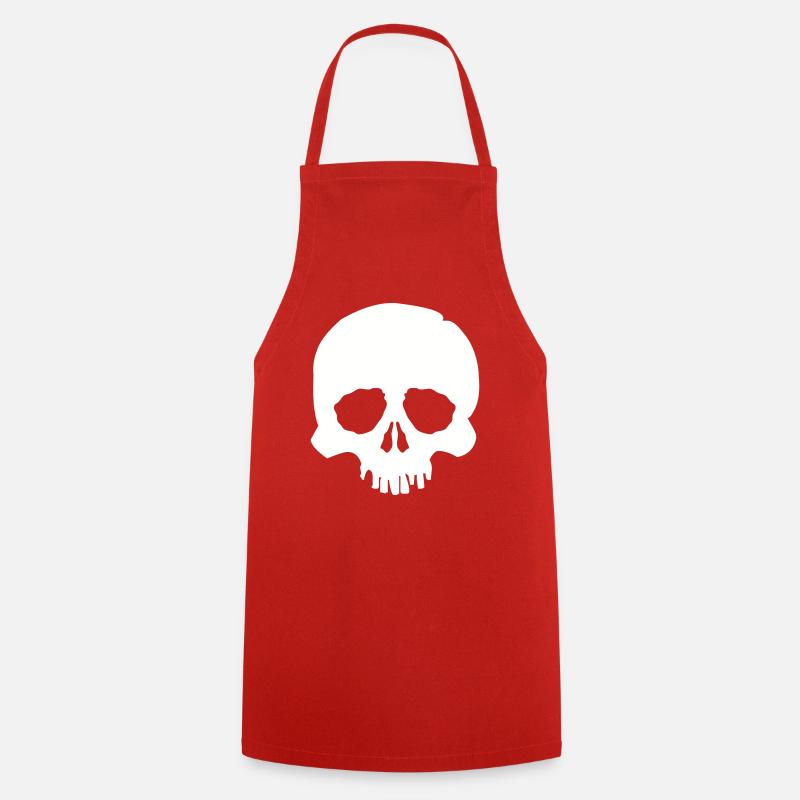 skull - Kochschürze - Rot