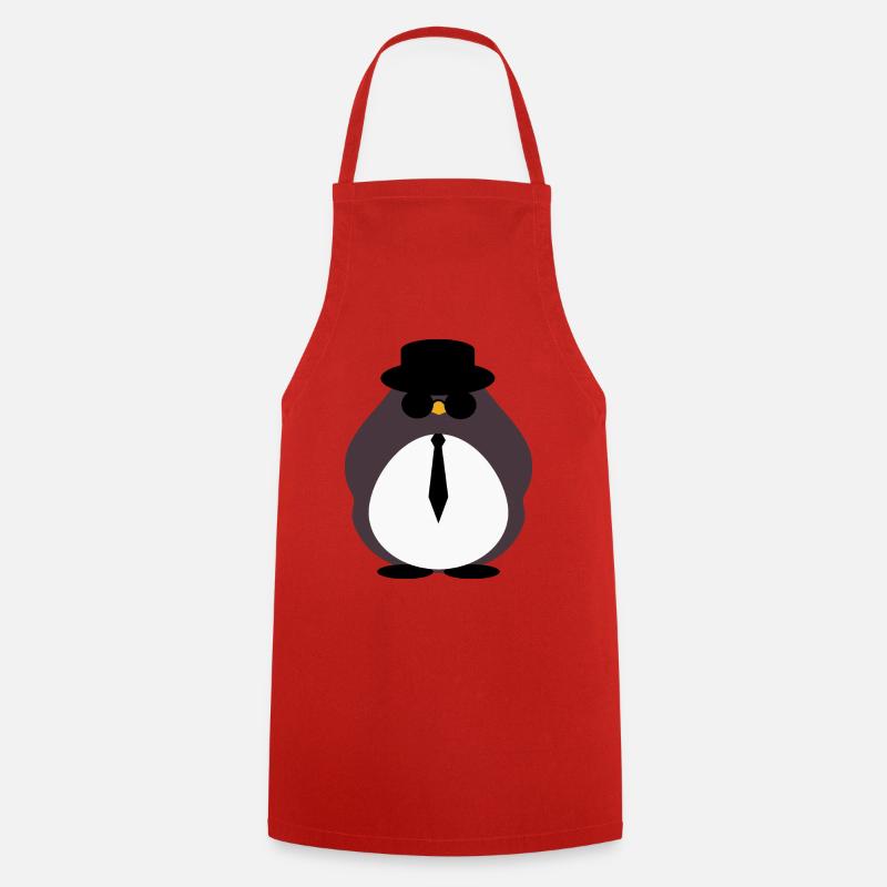 Mr Penguin - Cooking Apron - red