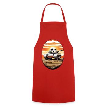 Tankers - Cooking Apron - red - Front - AI Model Male 185 dark (185cm)
