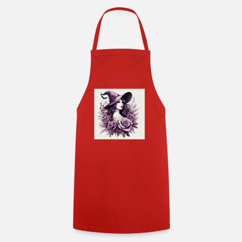Violetta Witch - Cooking Apron - red