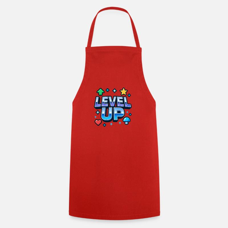 Motivations de jeu Level Up - Tablier de cuisine - rouge