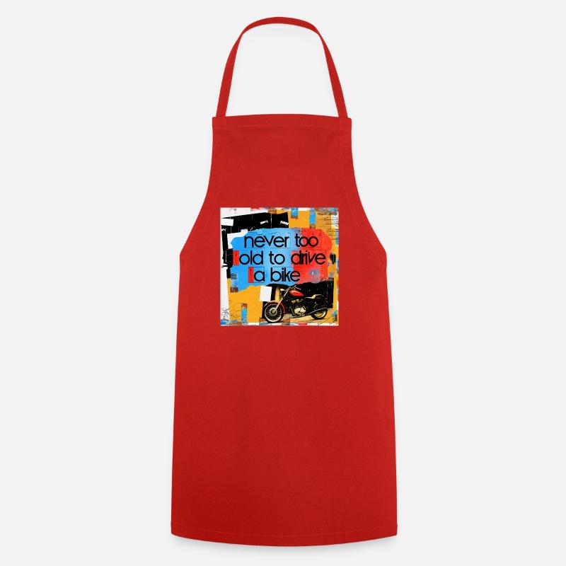 Devise de vie avec l’art de la moto - Tablier de cuisine - rouge