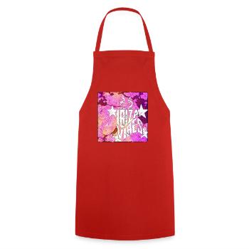 Ibiza Vibes Design - Cooking Apron - red - Front - AI Model Male 185 dark (185cm)