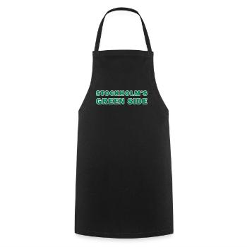 Stockholm's green side - Cooking Apron - black - Front - AI Model Male 185 dark (185cm)