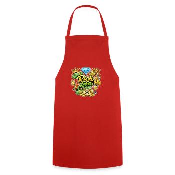 Rich Life Éclat et Diamants - Tablier de cuisine - rouge - Devant - AI Model Male 185 dark (185cm)