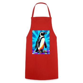 pingouin - Tablier de cuisine - rouge - Devant - AI Model Male 185 dark (185cm)