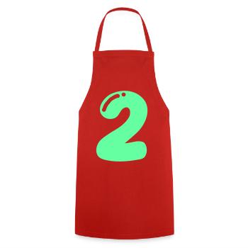 2 - Tablier de cuisine - rouge - Devant - AI Model Male 185 dark (185cm)