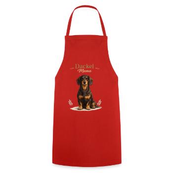 Dackel Mama – Geschenk für stolze Hundemamas - Kochschürze - Rot - Vorne - AI Model Male 185 dark (185cm)