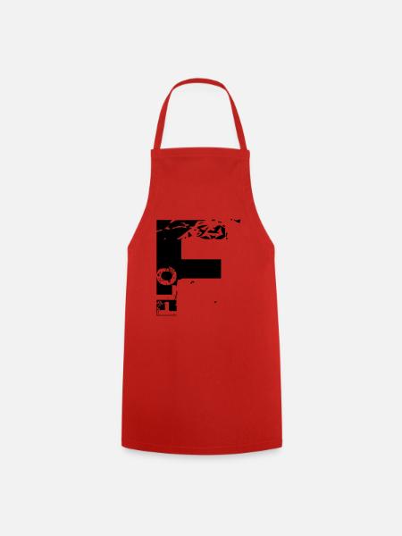 F wie Flo - Kochschürze - Rot