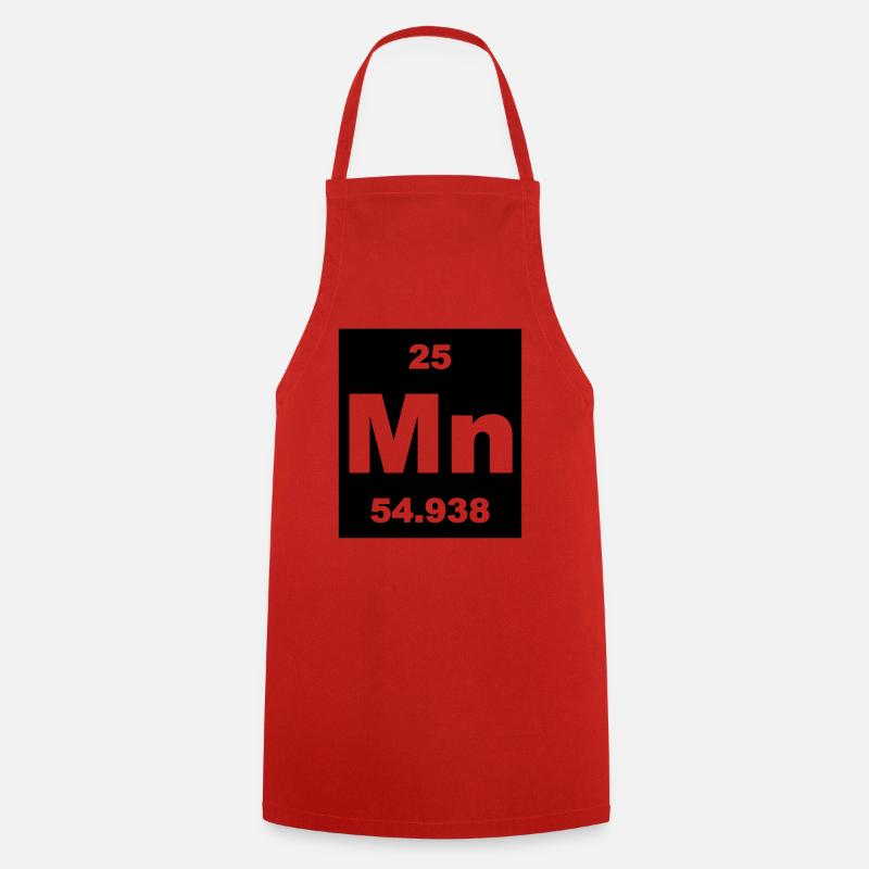 Manganese (Mn) (element 25) - Cooking Apron - red
