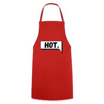 Comic Speech Bubble Hot - Cooking Apron - red - Front - AI Model Male 185 dark (185cm)