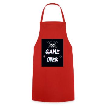 Game Over - Kochschürze - Rot - Vorne - AI Model Male 185 dark (185cm)